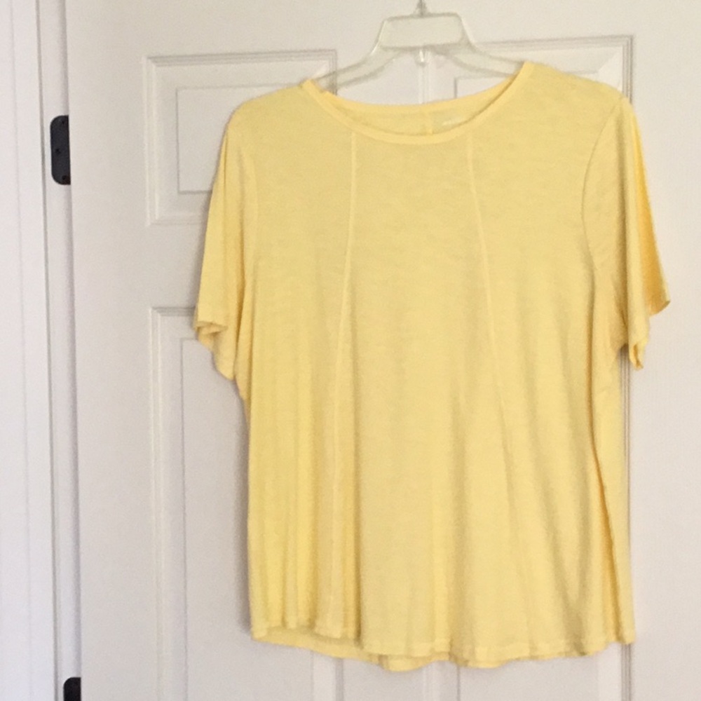 Westbound Womens Short Sleeve Crew Neck Tee Size XL Yellow NWOT